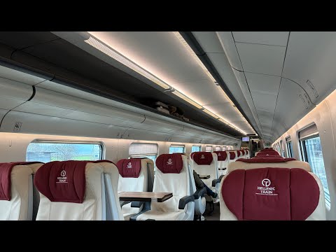 Hellenic Train ETR 470 IC51 Thessaloniki to Athens Greece First Class