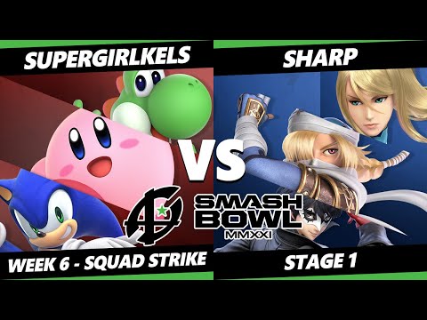Smash Bowl MMXI Squad Strike SSBU - Sharp Vs. LZR | SuperGirlKels - Smash Ultimate Stage 1