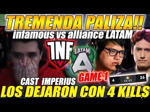 🔴INFAMOUS vs ALLIANCE LATAM🟢[GAME1/bo3] TREMENDA PALIZA! LOS DEJARON CON 4 KILLS  - DPC divI 2023