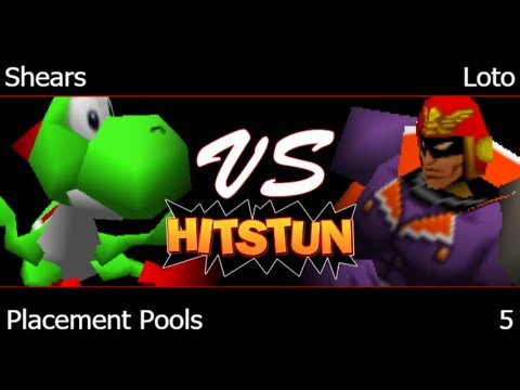 Hitstun 5 - 666 BDSM | Shears (Yoshi) vs CTG | Loto (C Falcon) Placement Pools - SSB64