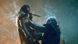 Осветленная версия АРЬЯ УБИВАЕТ КОРОЛЯ НОЧИ ARYA STARK KILLS NIGHT KING lightened version