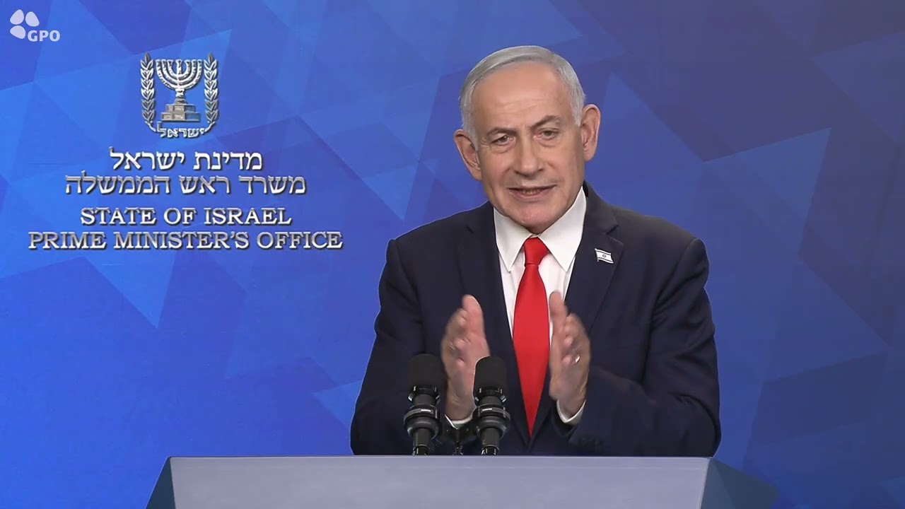 ראש הממשלה בנימין נתניהו במסיבת עיתונאים