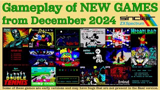Gameplay of New ZX Spectrum games from December 2024