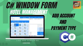 Add Accounts and Payment Types in Hotel Management System (HMS) | C# WinForms + Krypton UI