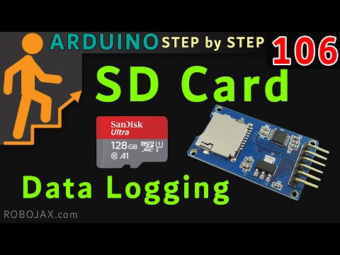 Using Micro SD Card and Data logging with Arduino | Arduino Step by Step Course  Lesson 106