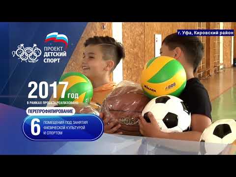 Реализация партийного проекта «Детский спорт» в Республике Башкортостан в 2018 году