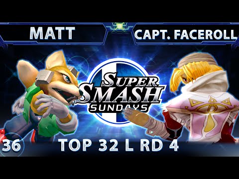 SSS 36 - Matt (Fox) Vs. Ares Captain Faceroll (Sheik) SSBM - Losers RD 4 - Smash Melee