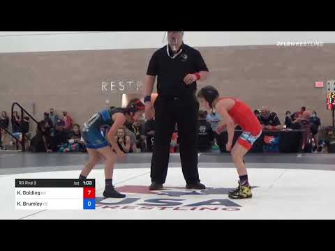 70 Kg Rr Rnd 3 - Kaydence Golding, NY Vs Kamryn Brumley, CO