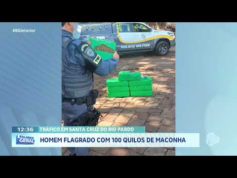 Tráfico em Santa Cruz do Rio Pardo: homem flagrado com 100 quilos de maconha