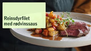 Reinsdyrfilet med rødvinssaus 