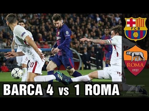 Barcelona vs Roma 4 - 1 Resumen Goles 2018 HD Highlights
