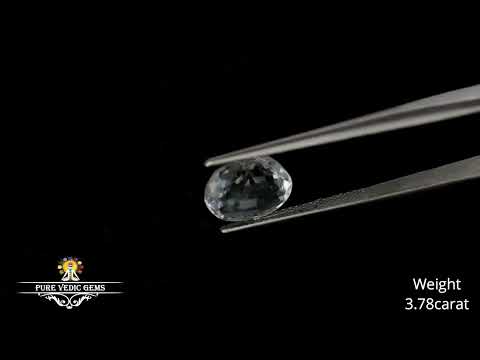 White Sapphire 3.78ct. (Luxury) video