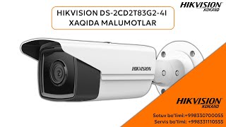 كاميرا مراقبة هيكفيجن الخارجية Bullet بدقة 8MP 4K وعدسة 4 مم وإضاءة هجينة ذكية بمدى حتى 80 متر وتقنية AcuSense - DS-2CD2T83G2-4LI