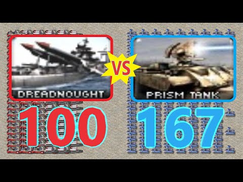 Dreadnought vs Prism Tank - Red Alert 2