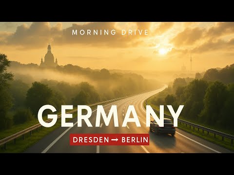 Driving from Dresden to Berlin | Relaxing Autobahn Road Trip in Germany