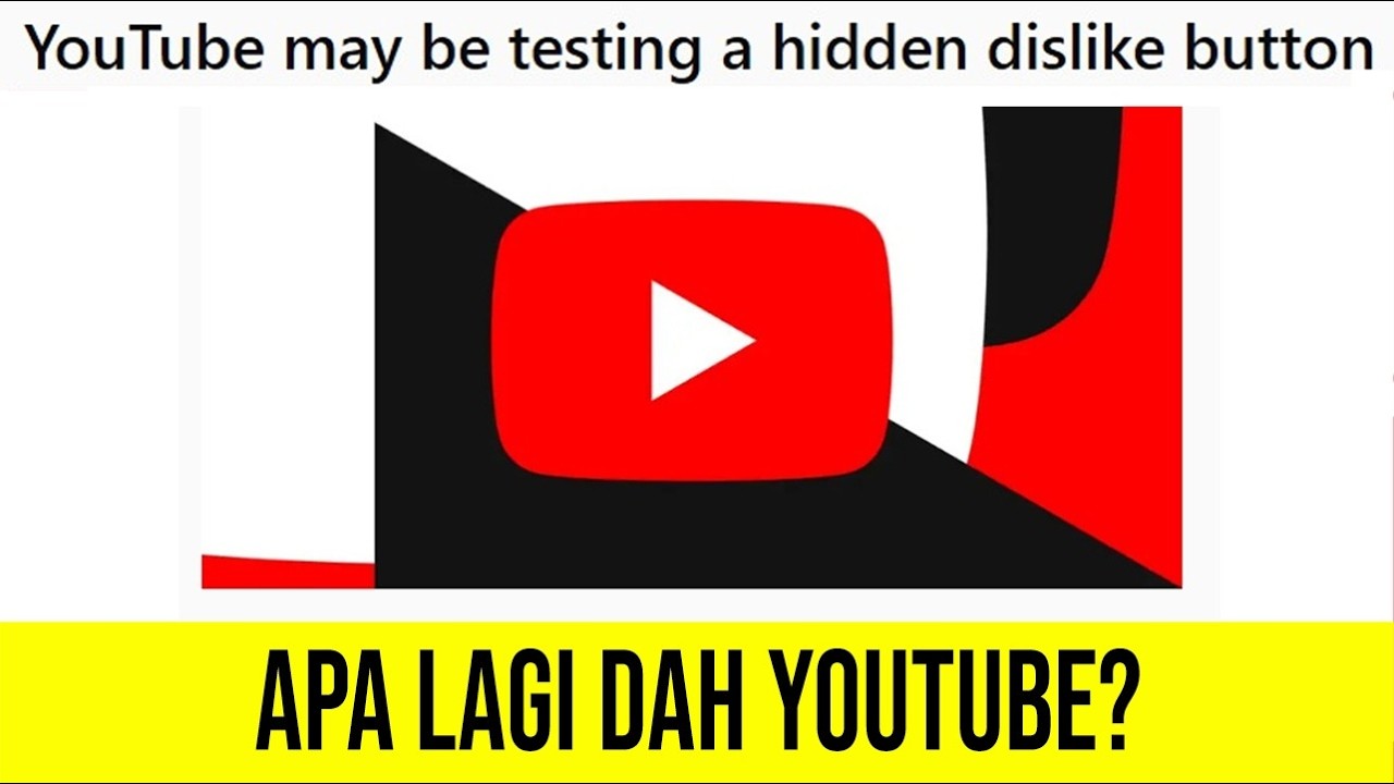 Kenapa Tiba-Tiba Tombol Dislike Youtube Hilang?