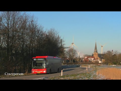EBS Iveco Bussen Bij Kerk Geervliet met Sneeuw