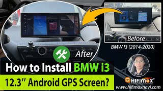 How to Install BMW I3 Android GPS screen? BMW I3 I01 2014-2020 NBT EVO Android CarPlay Installation!
