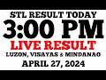STL Result Today 3PM Draw April 27, 2024 STL Luzon, Visayas and Mindanao LIVE Result