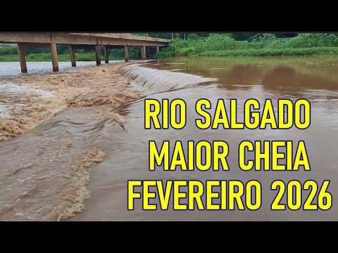 GRANDE CHEIA RIO SALGADO EM AURORA CEARÁ ÁGUAS PARA AÇUDE CASTANHÃO 28/02/2026