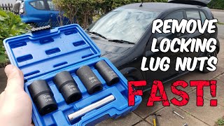 Remove Locking Lug Nuts from ANY Car or Truck - Without Keys!