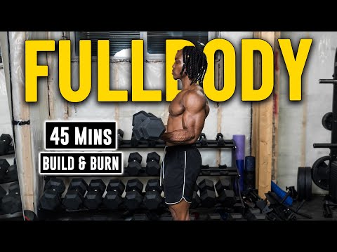 45 Mins Full body Dumbbell Workout (No Bench) | Build Muscle & Burn Fat 21