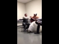 Bride And Groom Sing Together At Wedding