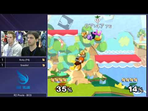 Shine 2017 SSBM - Snacks! (Red Fox) vs. Ricky (Blue Fox) - Melee Round 2 Pools