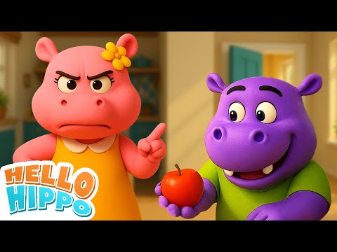 Johny Johny Yes Papa 🎵 with Hello Hippo! 🦛🍬 Fun Song for Kids