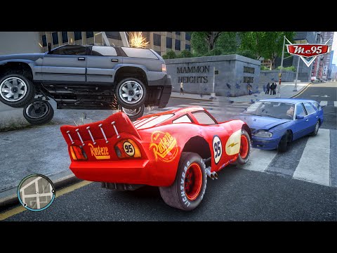 Crazy Lightning McQueen Car Crashes Ep.26 - GTA 4