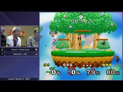 CT GamerCon 2 SSBM - Warmmer/ASL (Green) vs. Pretty Good/Forrest (Red) - Melee Doubles LR4