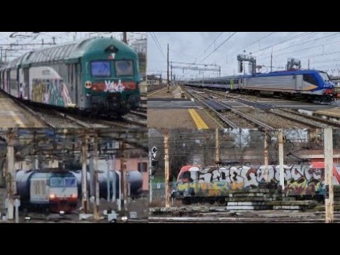 MEDIE DISTANZE FULL DPR IN DTS + 2 TRENI MERCI in 30 minuti di orologio in stazione ad Alessandria