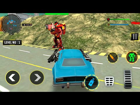 Lion Robot Car Transforming Games: Robot Shooting - Android Best Robot Gameplay