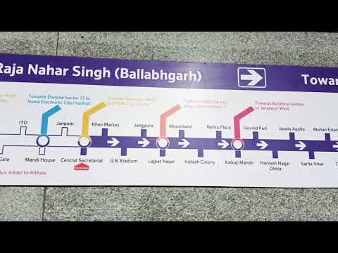 platform number 3 metro station Raja nahar Singh aane ke liye Metro ballabgarh station