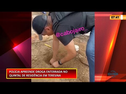 Polícia apreende drogas enterradas em quintal de residência em Teresina 02 02 2021