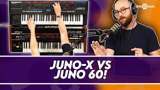 Video thumbnail for Roland Juno-X vs ACTUAL Juno 60 Synthesizer: Does it compare?! by Gear4music Synths & Tech