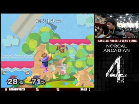 NorCal Arcadian 4 Singles Pools Losers Semis BadNewsBeta (Blue) vs Khale (Orange)