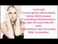 Britney Spears I M Not A Girl Not Yet A Woman Lyrics On Screen