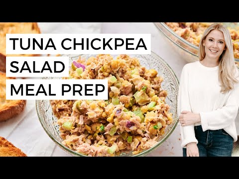 High-Protein Tuna Chickpea Salad | Easy & Healthy Meal Prep Lunch in 5 Minutes!