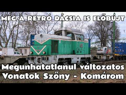 2026.02.12. Megunhatatlanul változatos vonatfilmezés az 1-es vonalon Szőny- Komárom. Jött itt minden