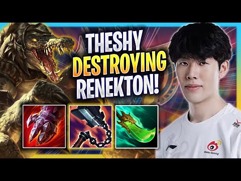 THESHY DESTROYING WITH RENEKTON! - WBG TheShy Plays Renekton TOP vs Sett! | Season 2023