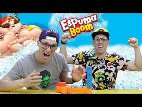 JOGANDO ESPUMA BOOM - MUITO DIVERTIDO
