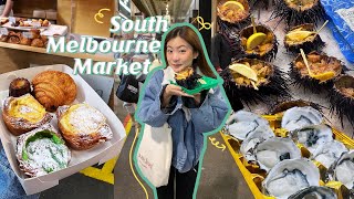 A day in South Melbourne Market 🦞 Best place to find oysters & seafood 墨尔本最全的海鲜市场 排了半个小时的可颂 🥐