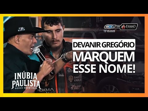 DEVANIR GREGÓRIO É O NOME DELE! CAMPEÃO DO RODEIO DE INÚBIA PAULISTA-SP 2025