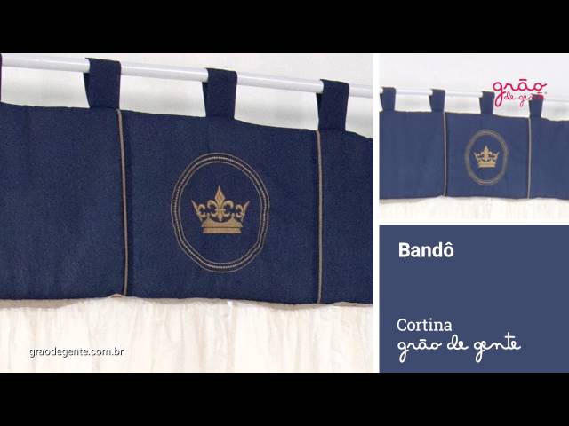 Cortina Coroa Brasão Marinho | Ref: 53308