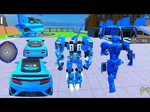 US Police Car Robot Transport: Robot Car Transportation Mode #2 - Android Gameplay