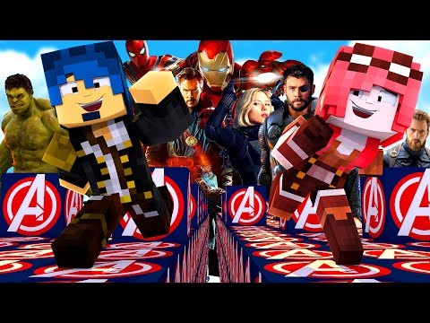 Minecraft ITA - LA CORSA DEI LUCKYBLOCK DEGLI AVENGERS!!