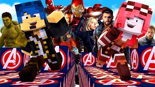 Minecraft ITA - LA CORSA DEI LUCKYBLOCK DEGLI AVENGERS!!