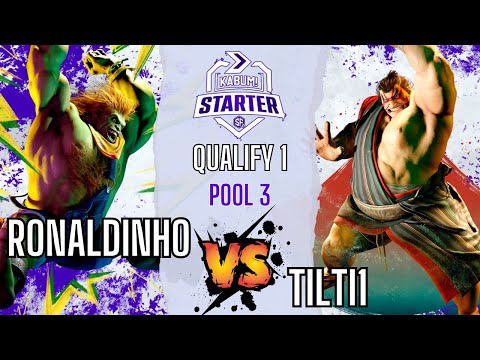 SF6 👊 RonaldinhoBR (Blanka) vs Tilti1 (E. Honda) 👊 KaBuM! Starter SF6 - Qualify 1 - Pool 3