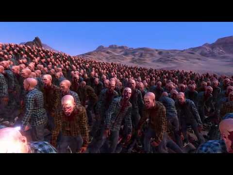 500 Jedi Knights vs 16.000 Zombies ( Ultimate Epic Battle Simulator )